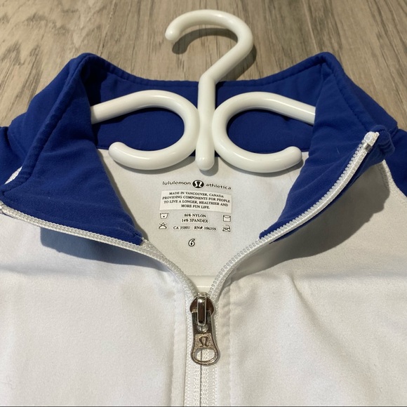 Lululemon vintage blue and white zip up athletic jacket - Picture 2 of 7
